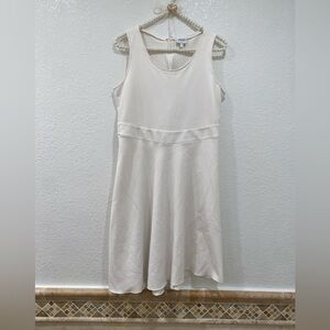 Armani Collezioni made in Italy cream dress fit and flare size 10